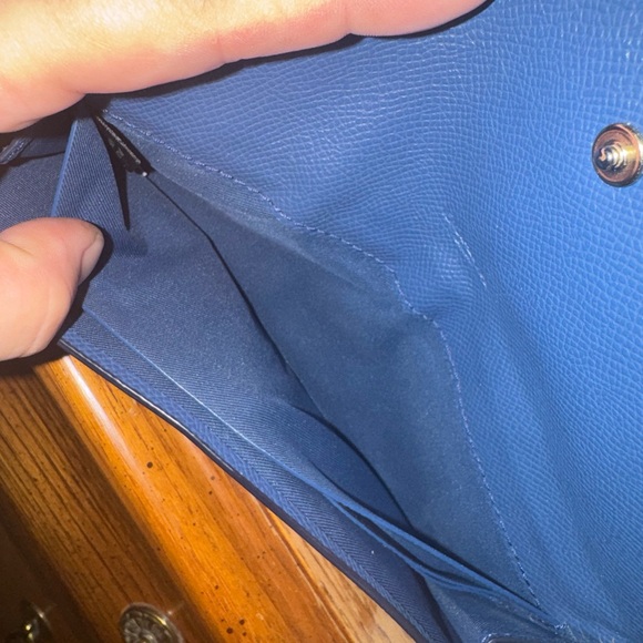 Coach Blue Leather Wallet - Picture 6 of 7